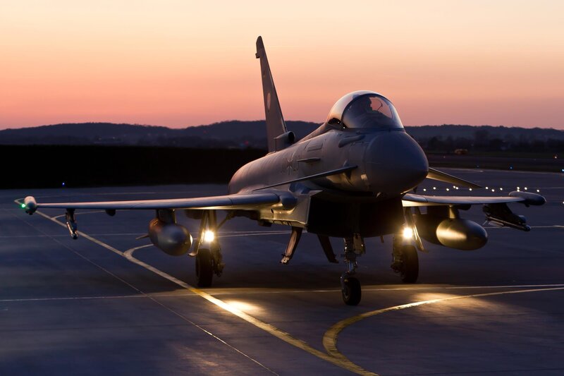 Eurofighter Typhoon Jet — Orange