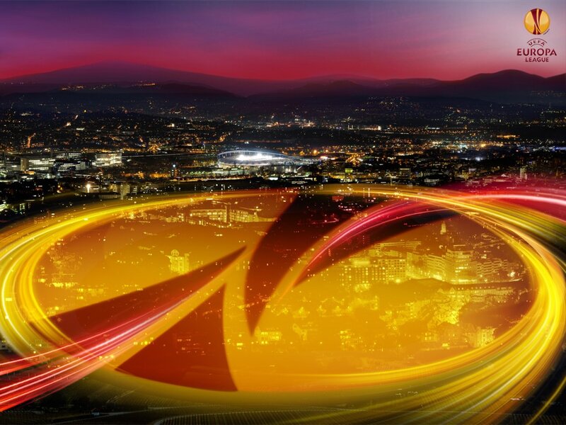 Europa League cityscape at dusk