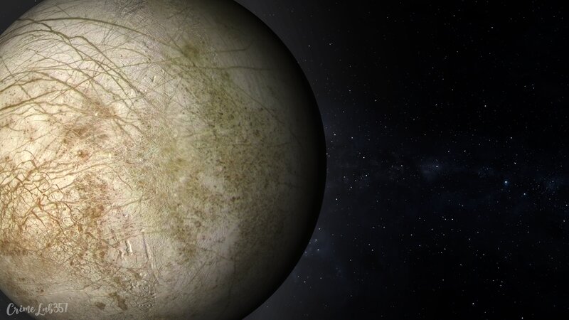 Europa Moon Surface — Gray, Dramatic, Night