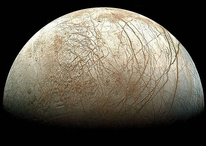 Europa Moon Surface — White