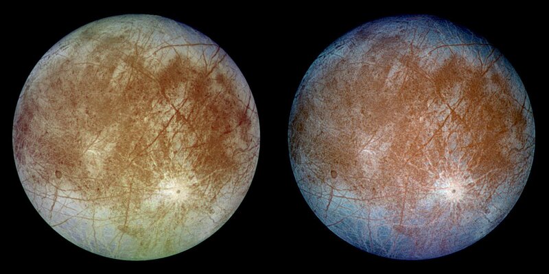 Europa's surface features