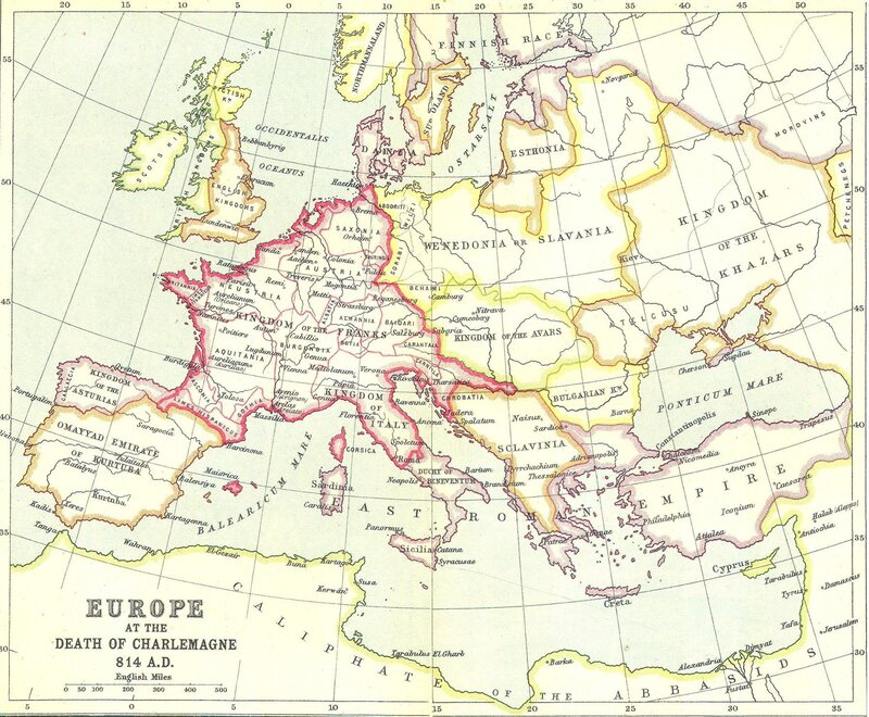 Europe at Charlemagne's death