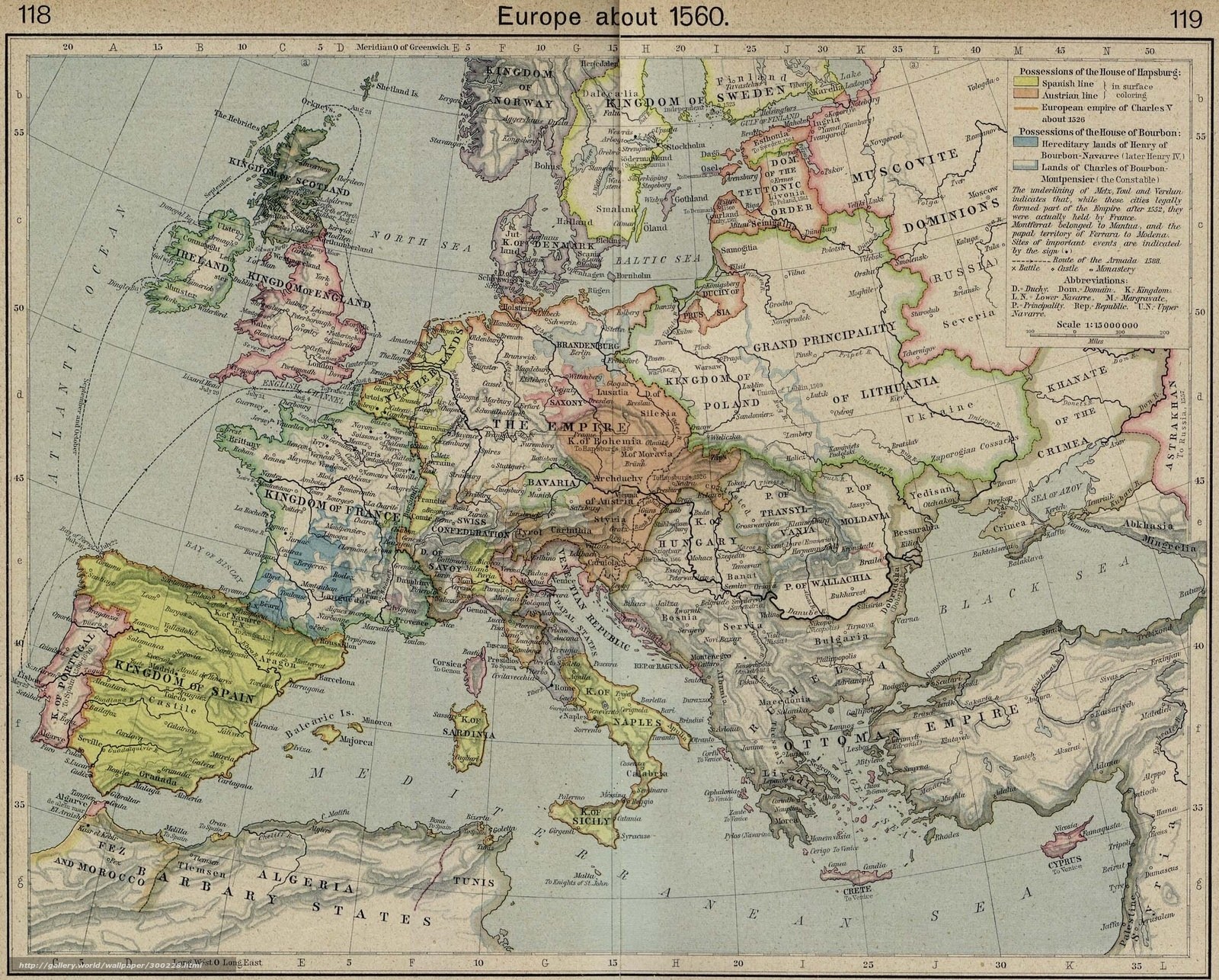 Europe map 1560
