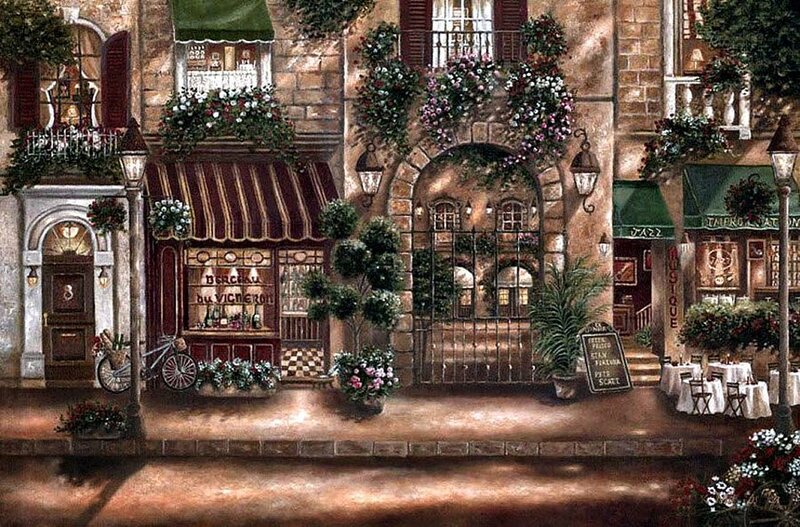 European Street Scene — Brown, Peaceful