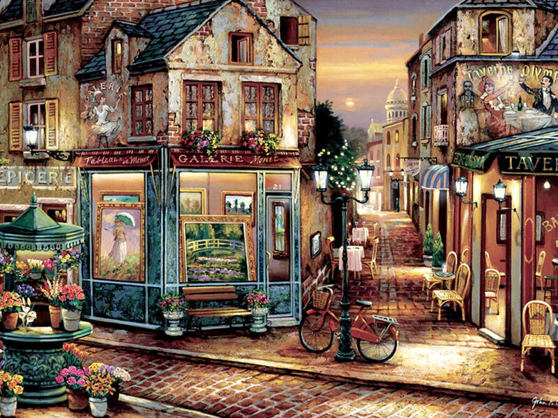 European Street Scene — Brown