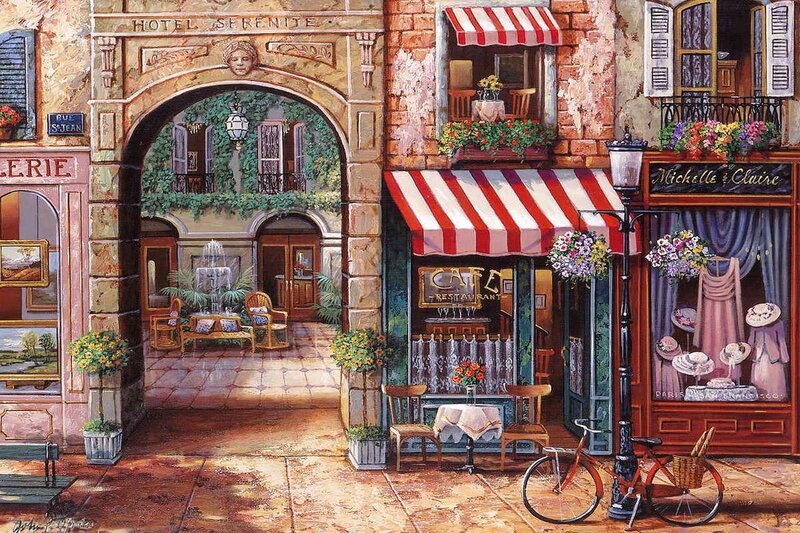 European Street Scene — Red