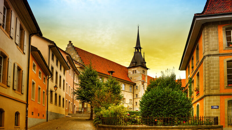 European Town Square — Orange