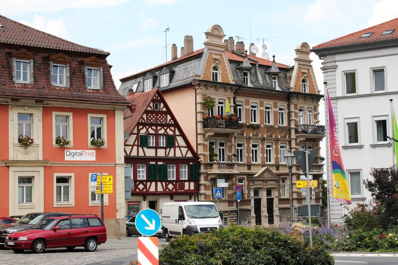 European town street scene