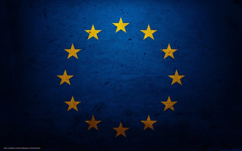 European Union flag on textured background