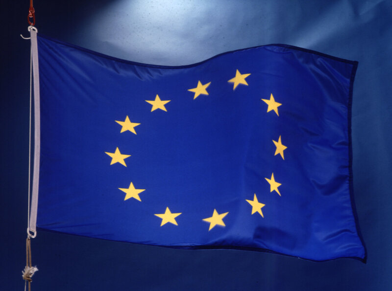 European Union flag waving