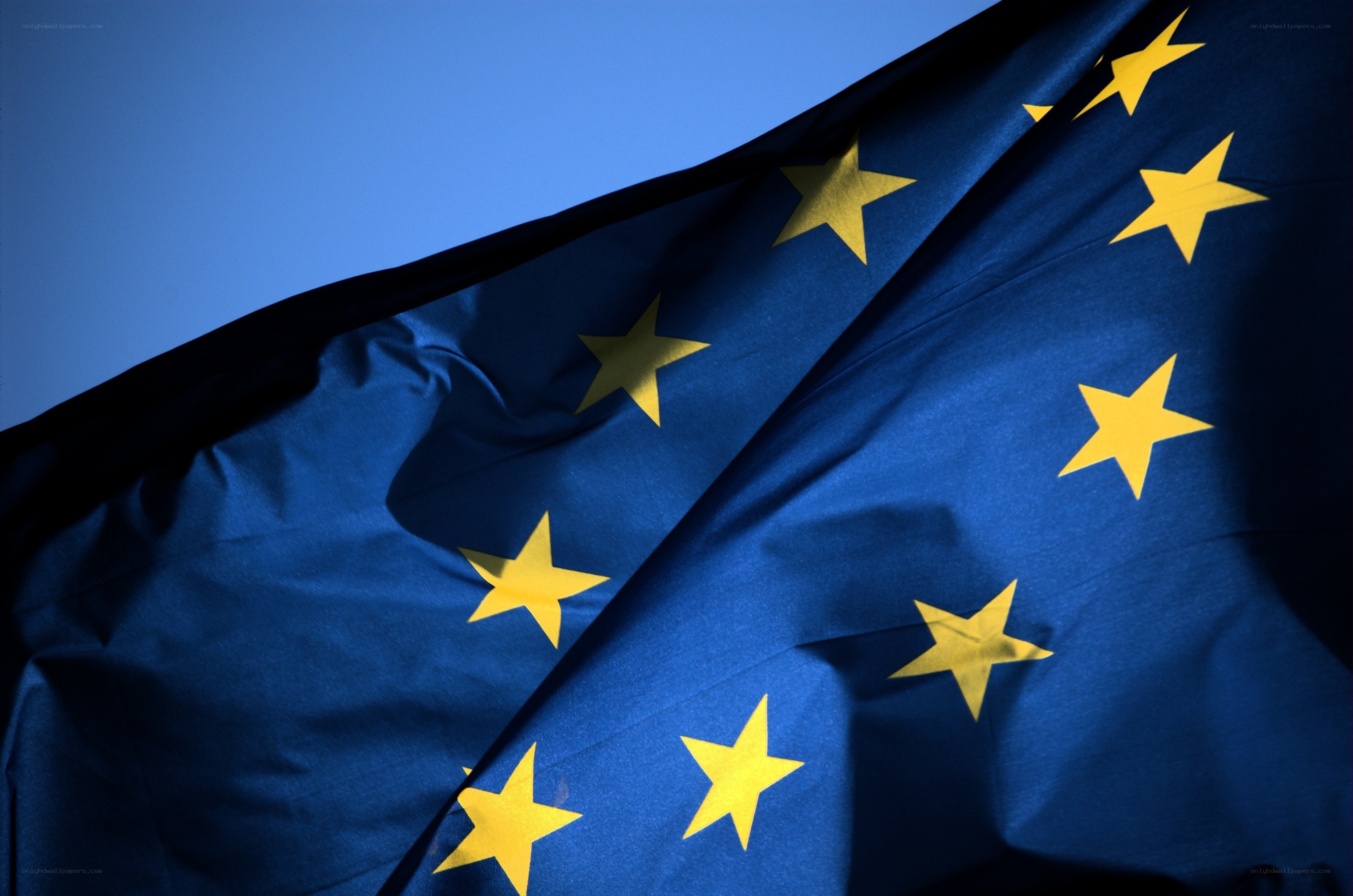 European Union flag waving