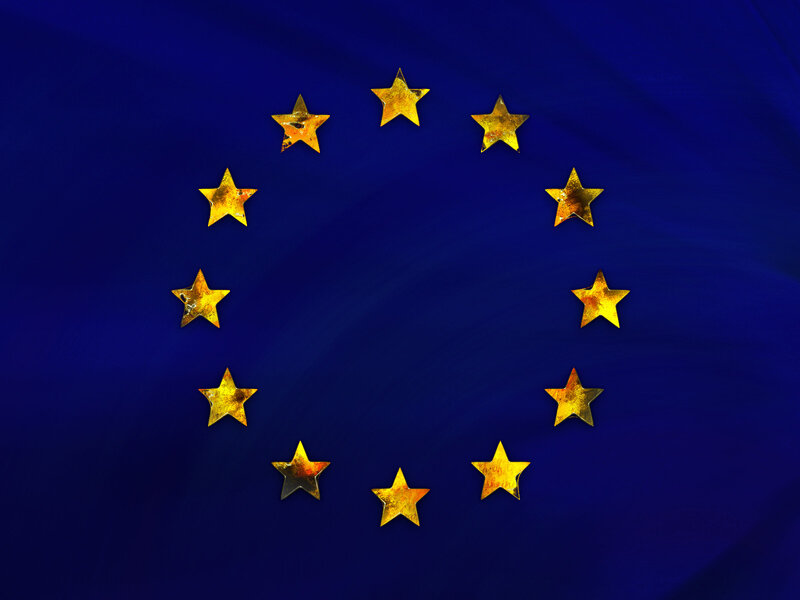 European Union flag with stars