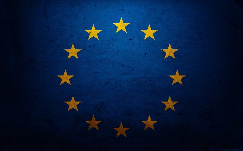 European Union flag with stars
