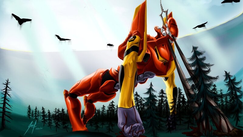 Eva-01 in forest