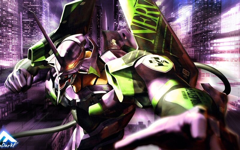 EVA-01 Mecha in City