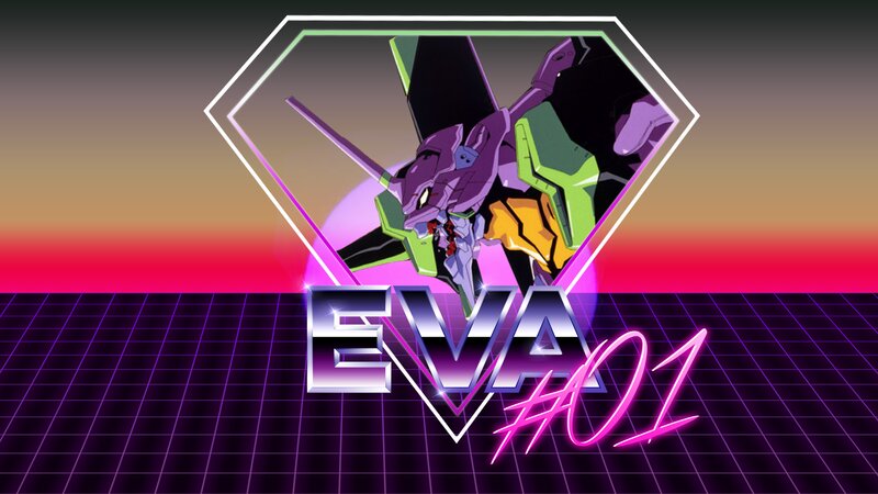 EVA-01 Mecha — Purple, Retro