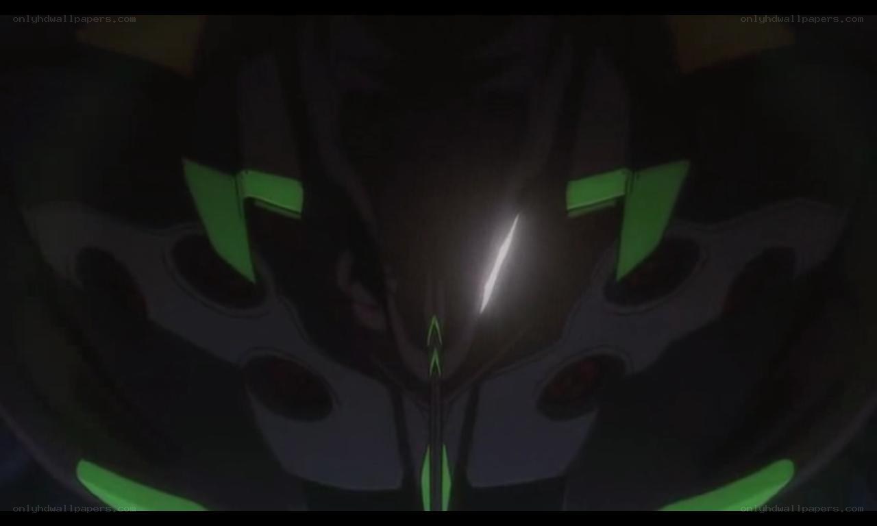 EVA-01's glowing eyes