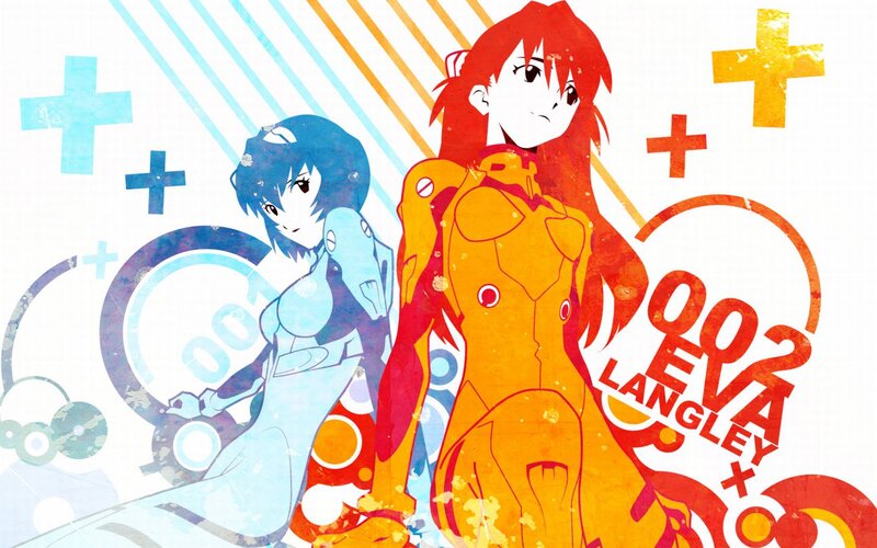 EVA-02 and EVA-01 characters