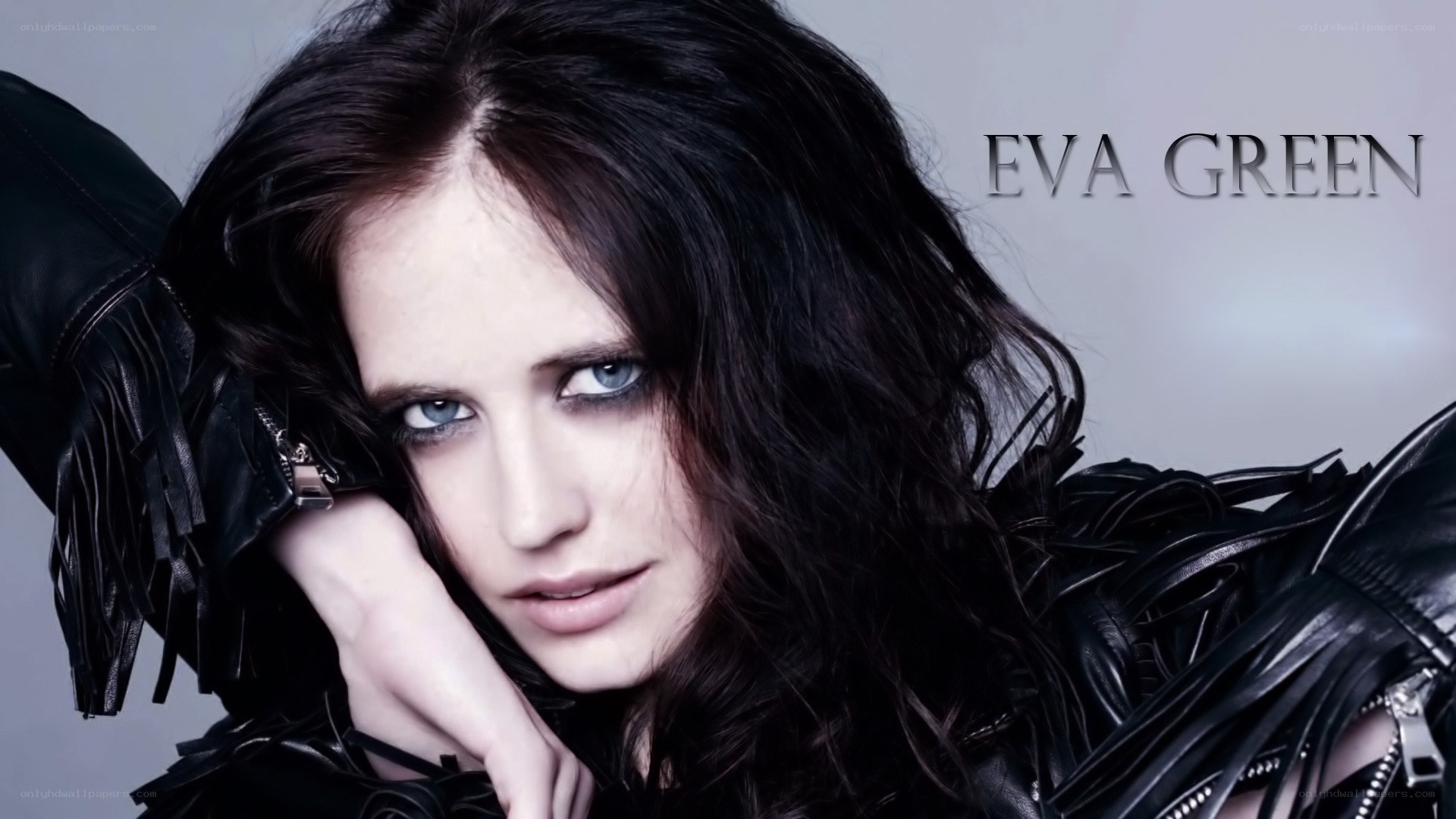 Eva Green in black leather