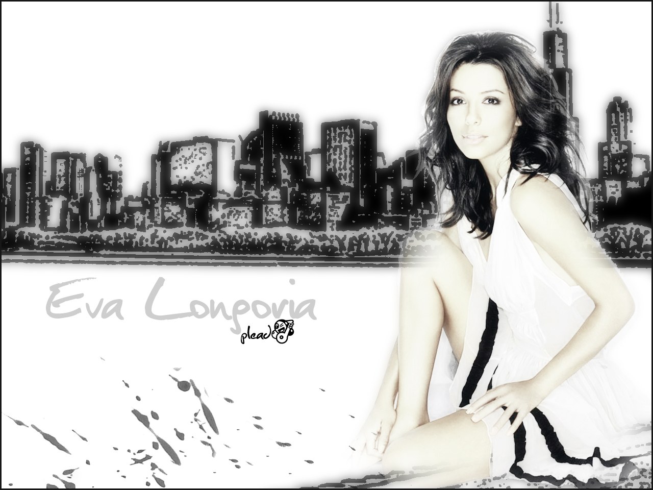 Eva Longoria in white dress