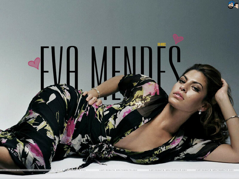 Eva Mendes in floral dress