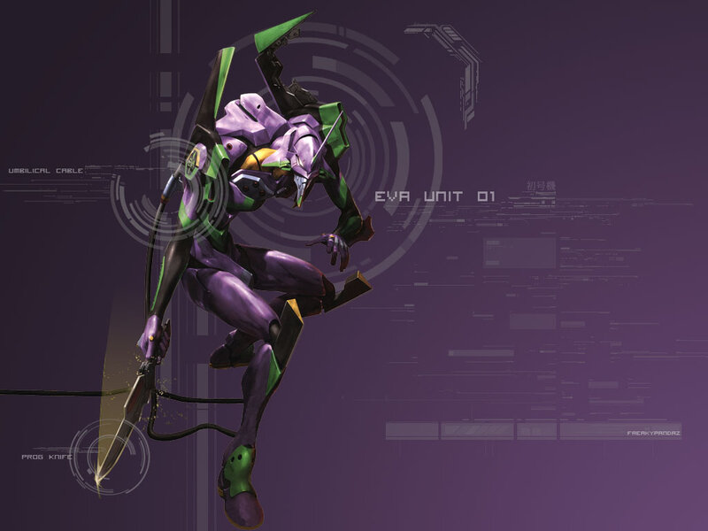 EVA Unit 01 in combat stance