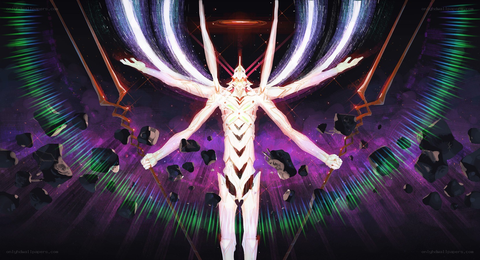 Eva Unit-13 in cosmic battle