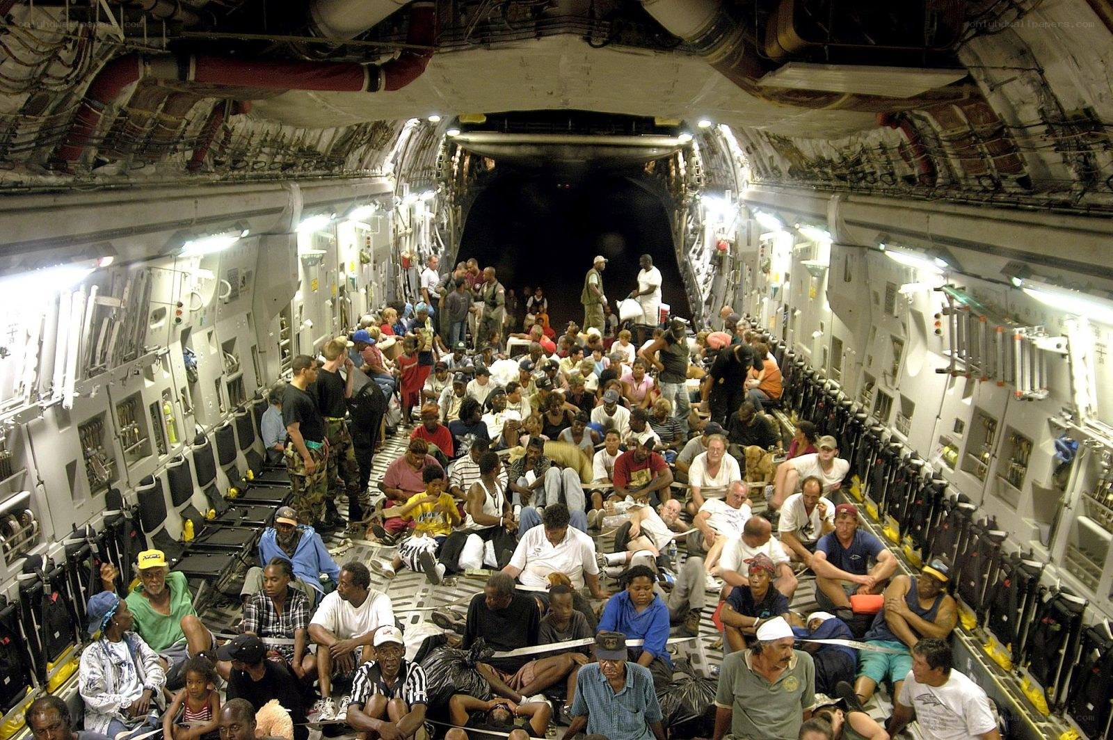 Evacuation in military aircraft