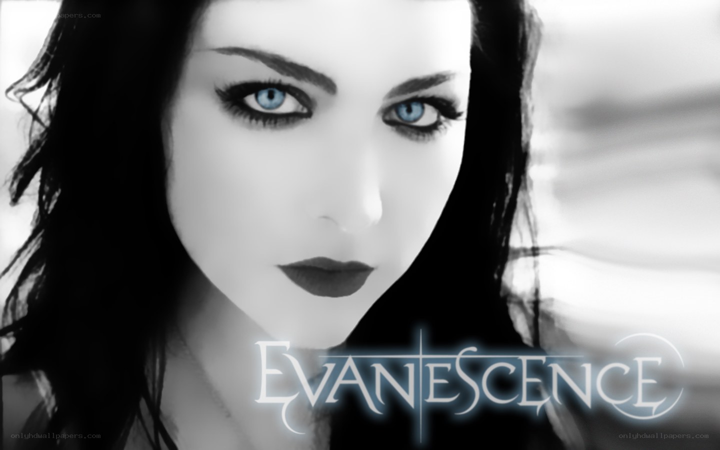 Evanescent portrait with blue eyes