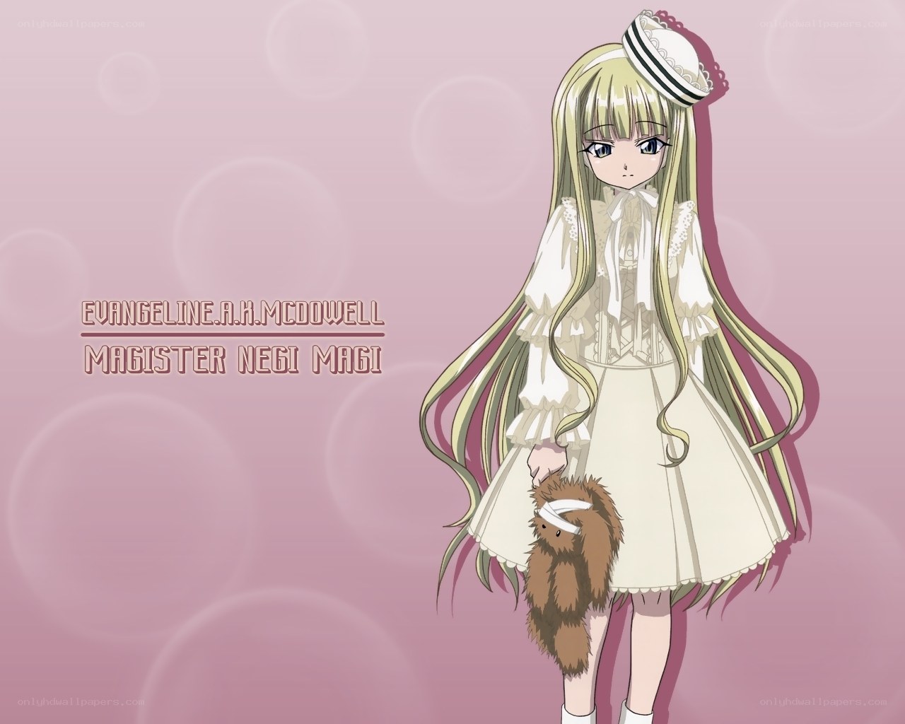 Evangeline in white dress