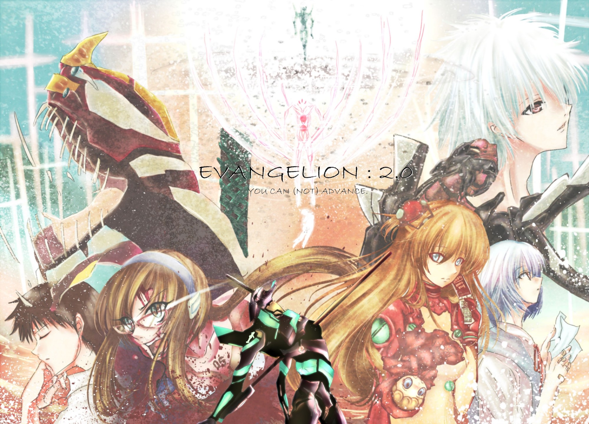 Evangelion: 2.0 artwork collage