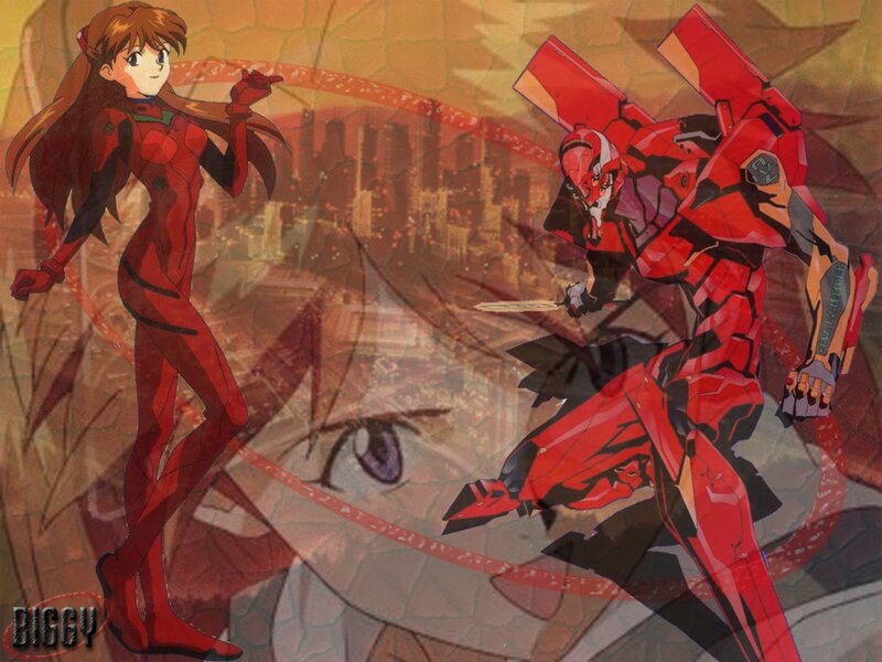 Evangelion character and mech