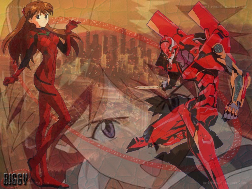 Evangelion character and mech