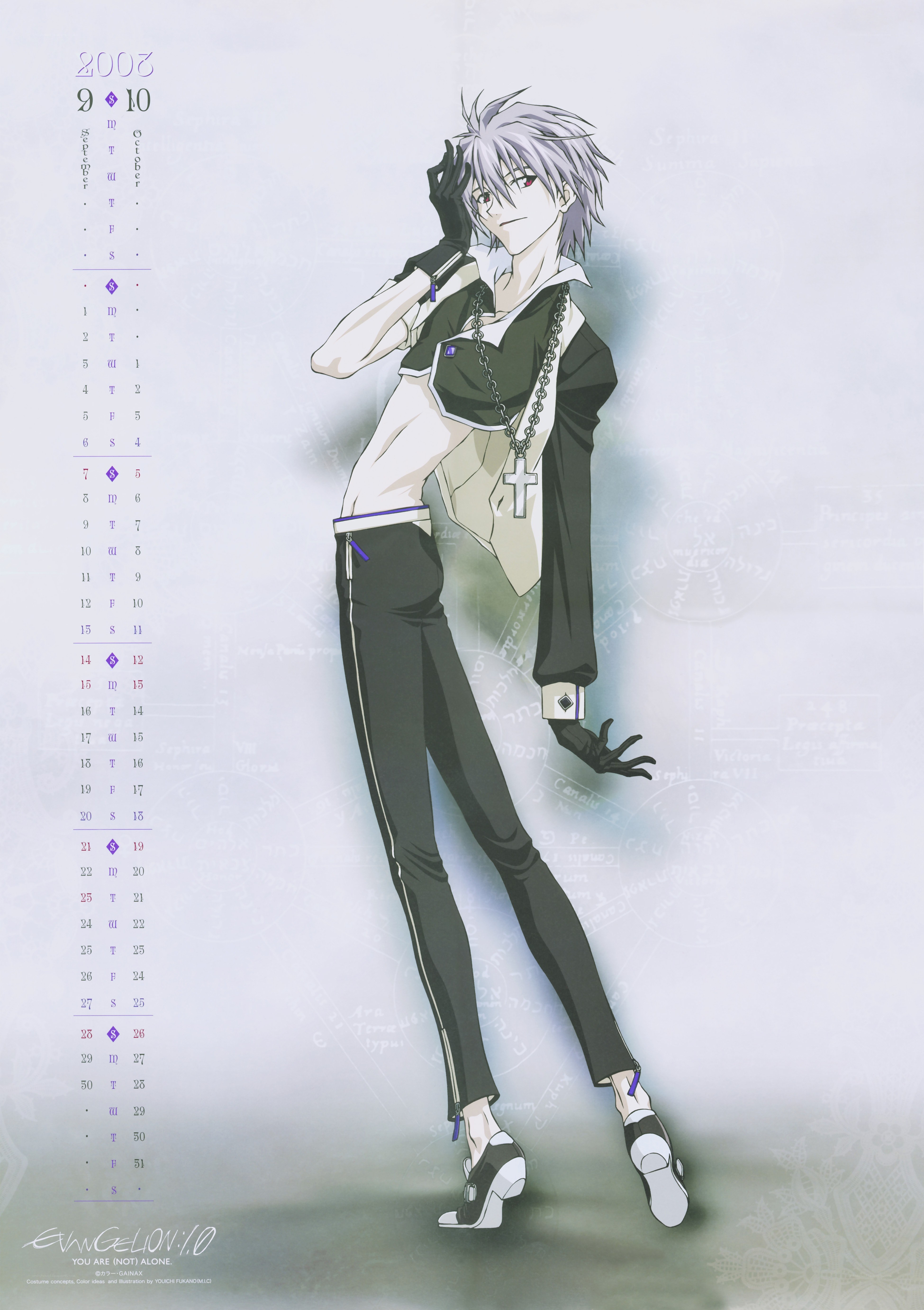 Evangelion character calendar art
