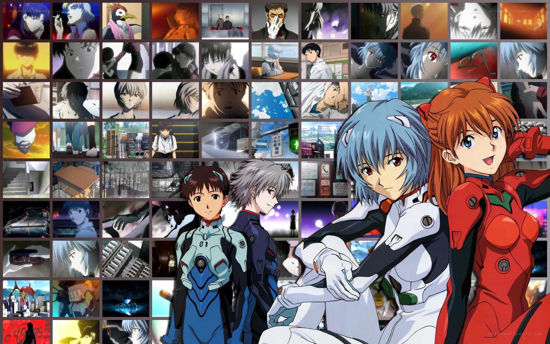 Evangelion character collage