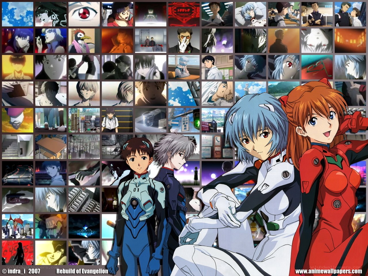 Evangelion character collage