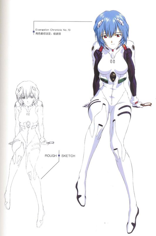 Evangelion character design sheet