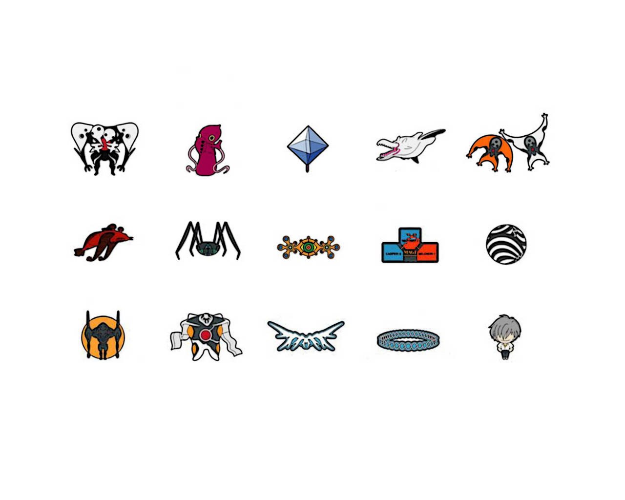 Evangelion character icons