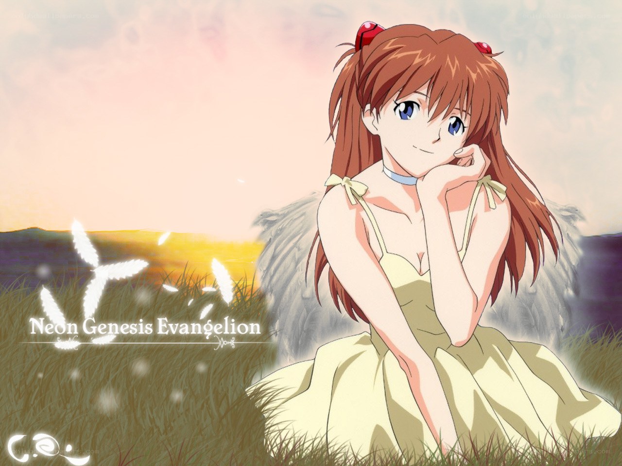 Evangelion character in field