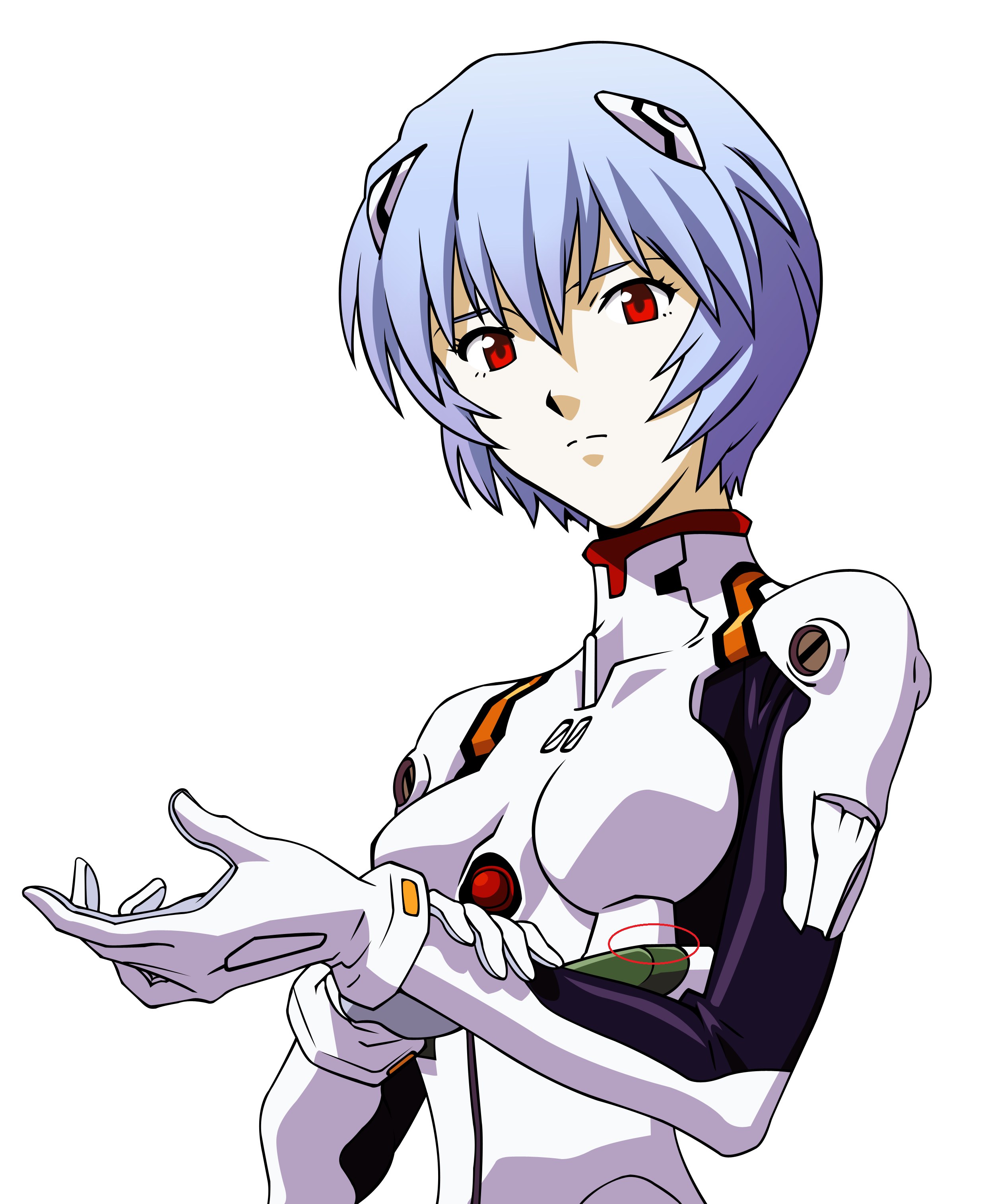 Evangelion character in plug suit