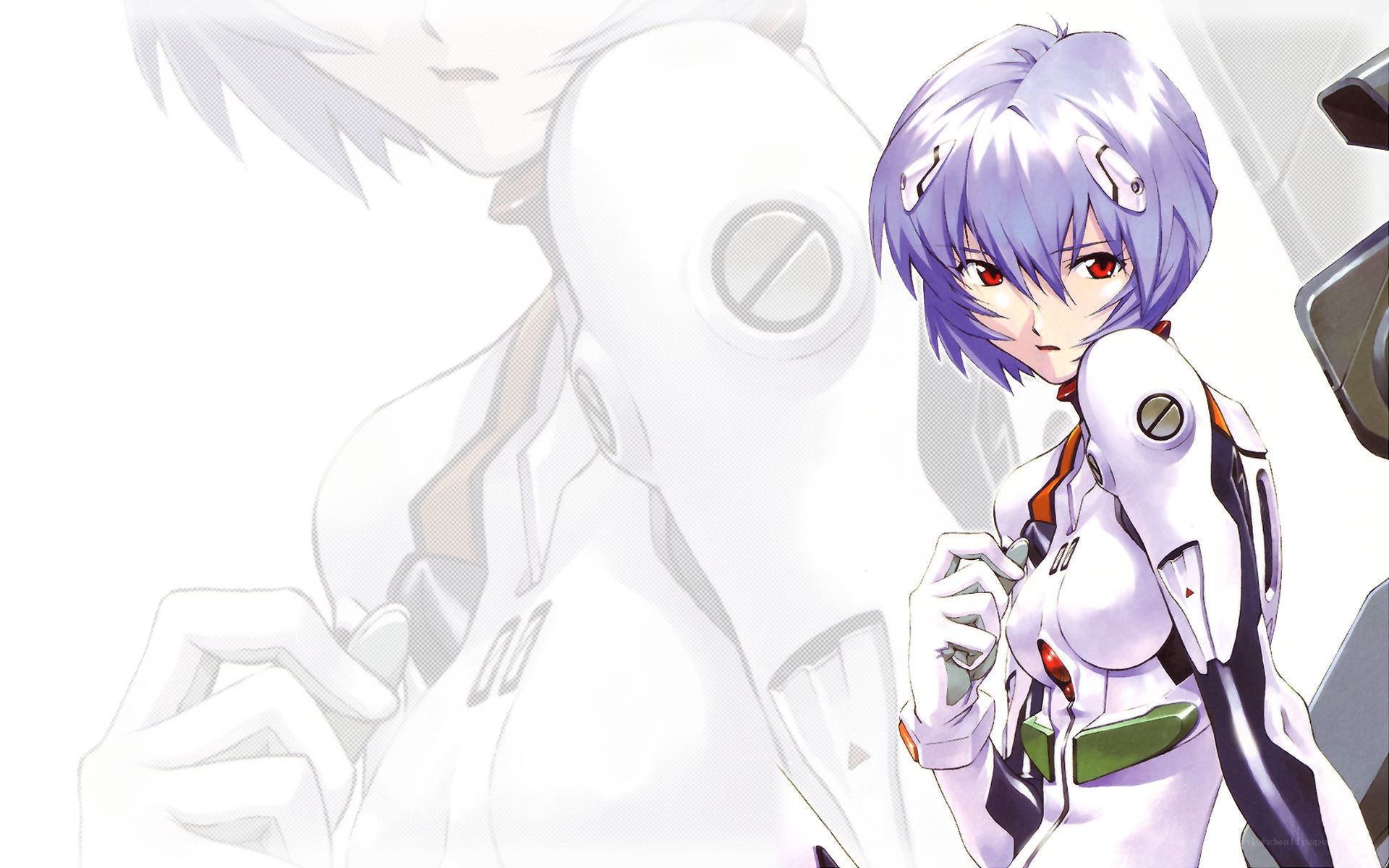 Evangelion character in plug suit