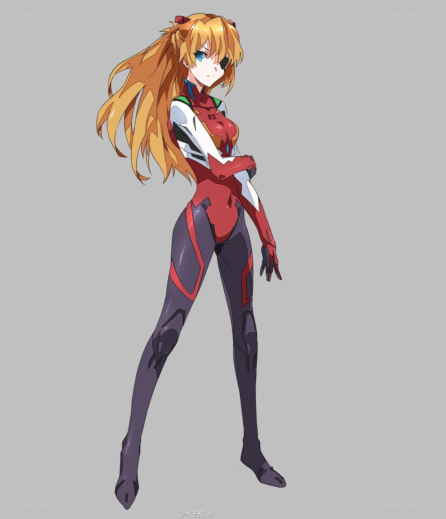 Evangelion character in plugsuit