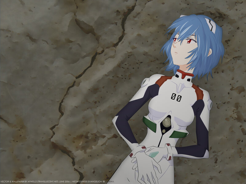 Evangelion character in white suit