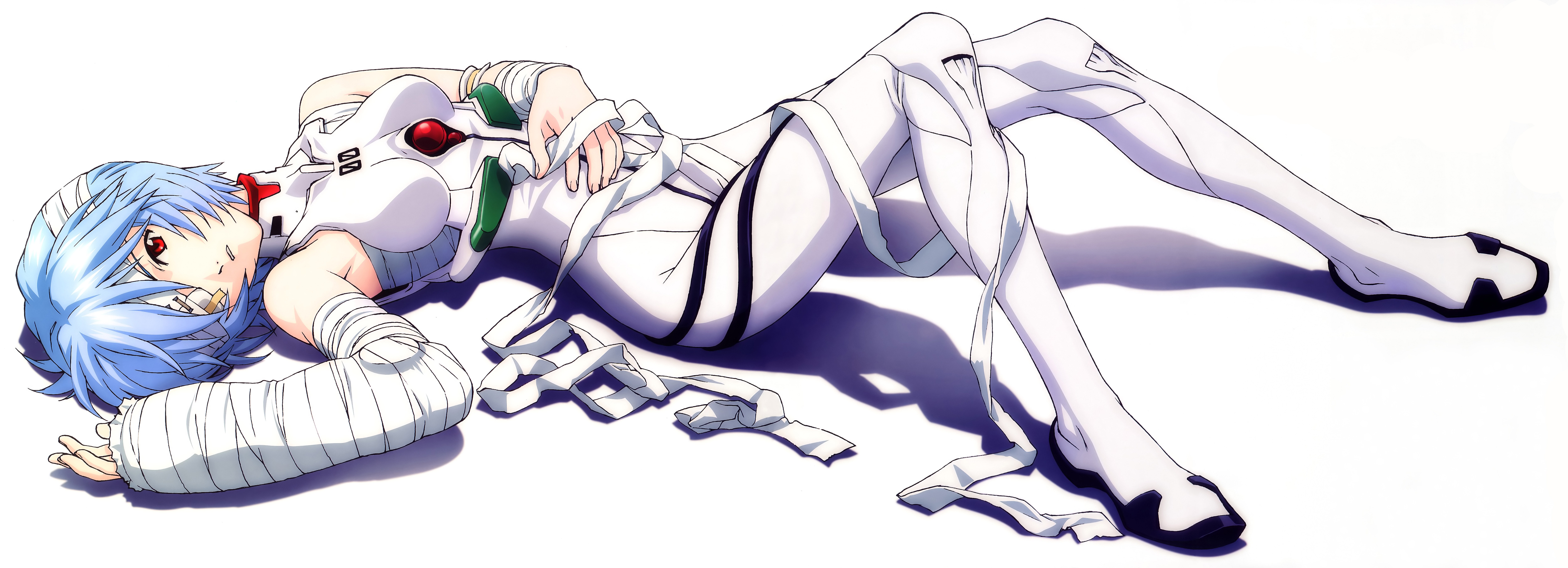Evangelion character in white suit