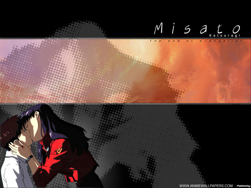 Evangelion character kiss