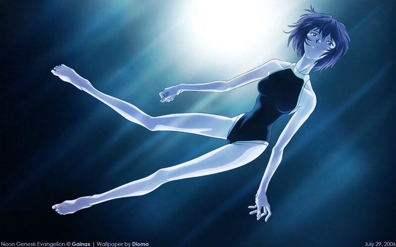Evangelion character underwater