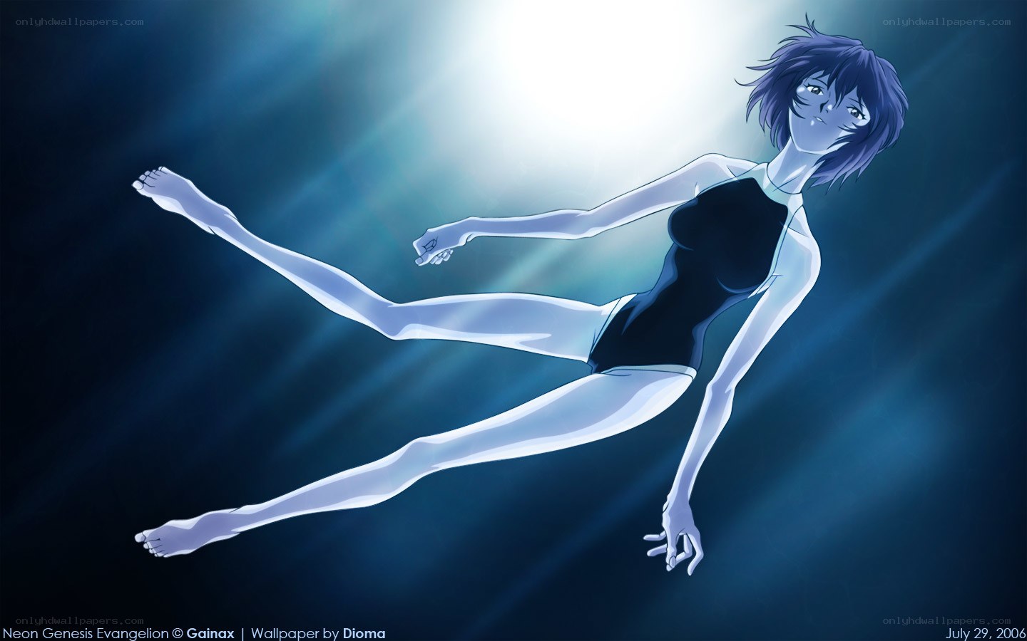 Evangelion character underwater