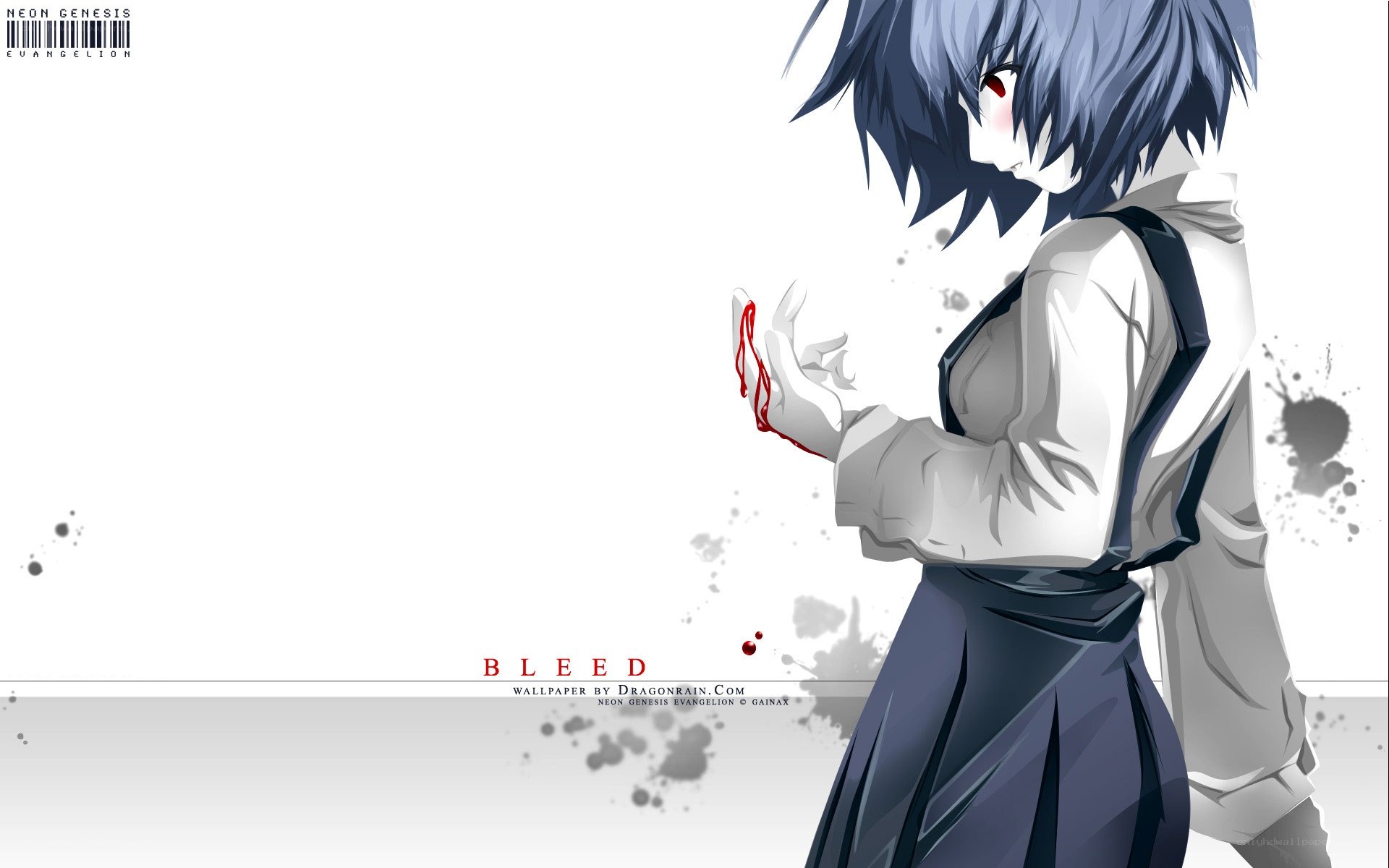 Evangelion character with blood