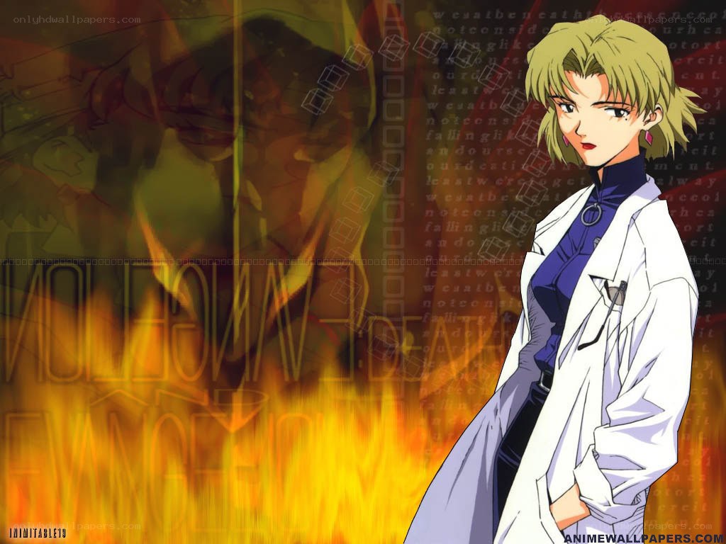 Evangelion character with flames