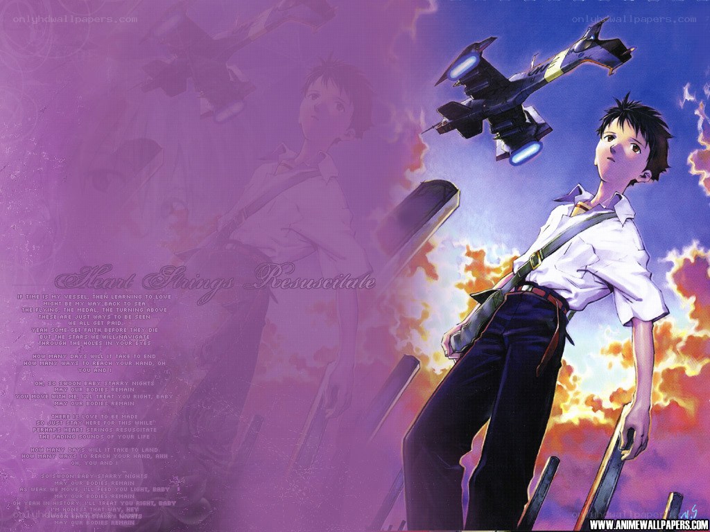 Evangelion character with jet
